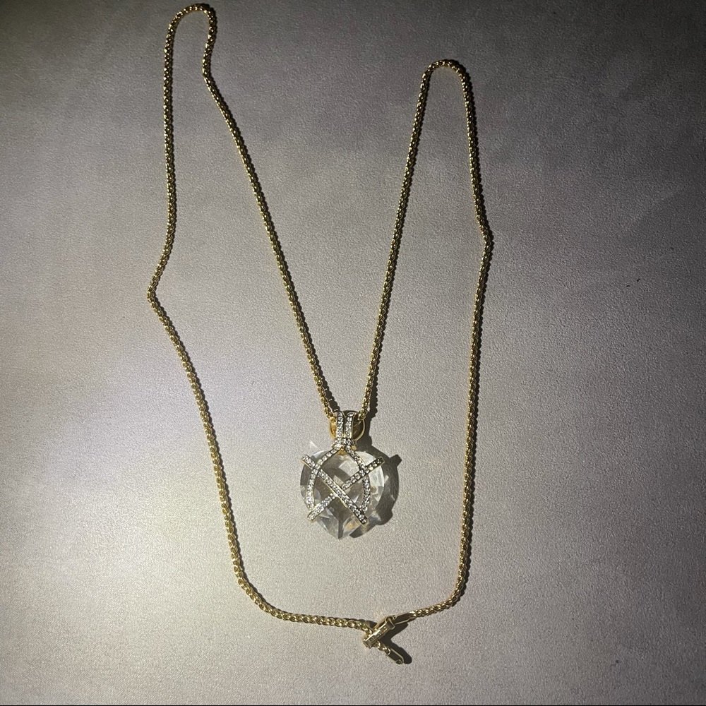 Swarovski Crystal Heart Long Necklace - Picture 3 of 6